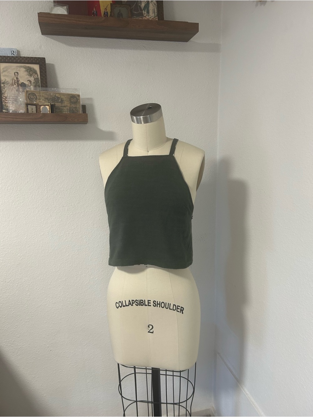 Forest Green Halter Crop Top